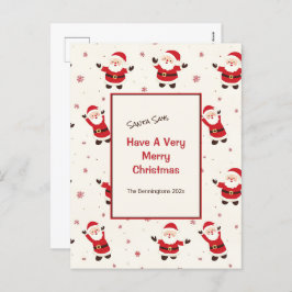 Schattigee Retro Santa Christmas Briefkaart