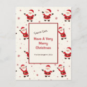 Schattigee Retro Santa Christmas Briefkaart (Voorkant)