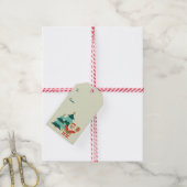 Schattigee Retro Santa Christmas opknoping Cadeaulabel (Met Touw)