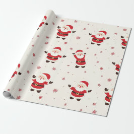 Schattigee Retro Santa Christmas Wrapping Papieren Cadeaupapier