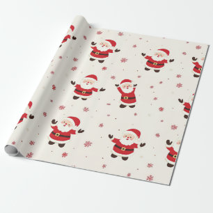Schattigee Retro Santa Christmas Wrapping Papieren Cadeaupapier