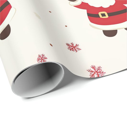 Schattigee Retro Santa Christmas Wrapping Papieren Cadeaupapier (Rol Hoek)