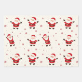 Schattigee Retro Santa Christmas Wrapping Papieren Inpakpapier Vel (Voorkant)