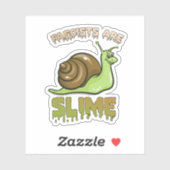 Schattigee retro slak - fascisten zijn slijm sticker (Vel)