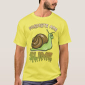 Schattigee retro slak - fascisten zijn slijm t-shirt (Voorkant)