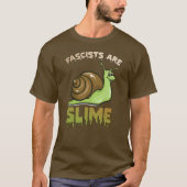Schattigee retro slak - fascisten zijn slijm t-shirt (Voorkant)