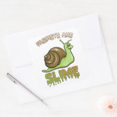 Schattigee retro slak - fascisten zijn slijm vierkante sticker (Envelop)