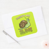 Schattigee retro slak - fascisten zijn slijm vierkante sticker (Envelop)