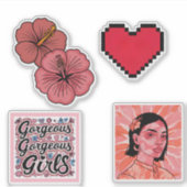 Schattigee Retro sticker verpakking (Voorkant)