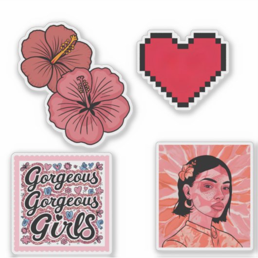 Schattigee Retro sticker verpakking (Voorkant)