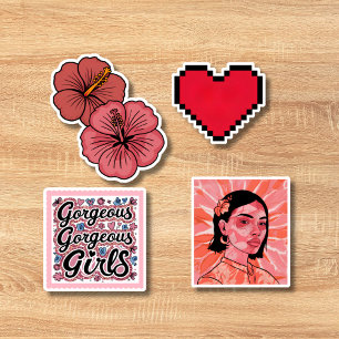 Schattigee Retro sticker verpakking