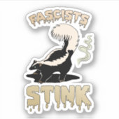 Schattigee retro stinkdier - fascisten stinken sticker (Voorkant)