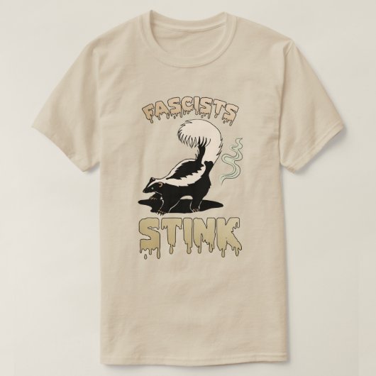 Schattigee retro stinkdier - fascisten stinken t-shirt (Design voorkant)