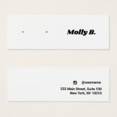 Schattigee Retro Stud Oorbel Sieraden Display Kaar Mini Visitekaartjes (Voorkant /achterkant)