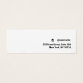 Schattigee Retro Stud Oorbel Sieraden Display Kaar Mini Visitekaartjes (Achterkant)