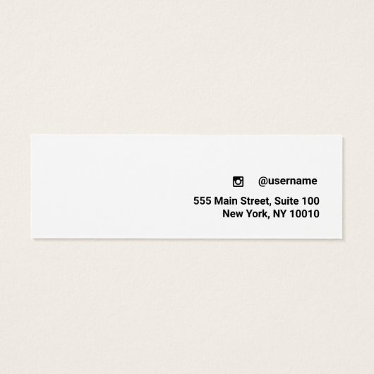 Schattigee Retro Stud Oorbel Sieraden Display Kaar Mini Visitekaartjes (Achterkant)