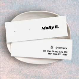 Schattigee Retro Stud Oorbel Sieraden Display Kaar Mini Visitekaartjes