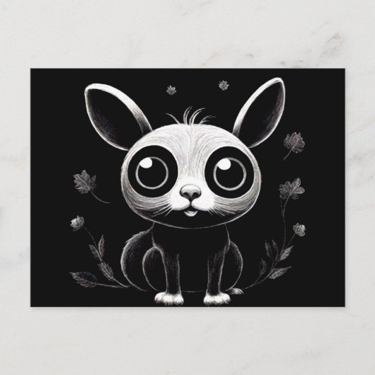 Schattigee Retro Style Cartoon Dier Briefkaart (Voorkant)