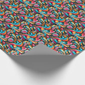 Schattigee retro tegelpatroon partij cadeaupapier (Hoek)