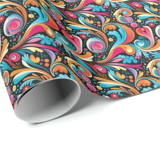 Schattigee retro tegelpatroon partij cadeaupapier (Rol Hoek)