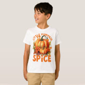 Schattigee Retro Thanksgiving Little Pumpkin Herfs T-shirt (Voorkant volledig)