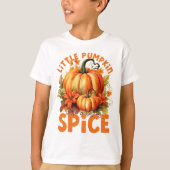 Schattigee Retro Thanksgiving Little Pumpkin Herfs T-shirt (Voorkant)