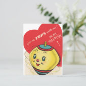 Schattigee retro  top Valentijn Feestdagenkaart (Staand voorkant)