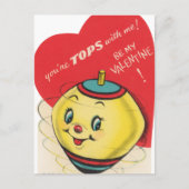 Schattigee retro  top Valentijn Feestdagenkaart (Voorkant)