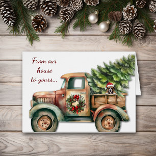 Schattigee Retro Truck Boxer Dog Christmas