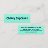 Schattigee retro typografie mint zoete bakkerij cu mini visitekaartje (Voorkant / Achterkant)