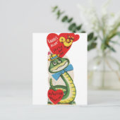 Schattigee retro  Valentijn snack Briefkaart (Staand voorkant)