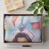 Schattigee retro verpleegkundige tissuepapier (Geschenk)