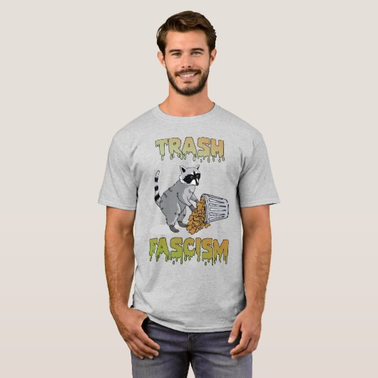 Schattigee retro wasbeer - afval fascisme t-shirt (Voorkant volledig)