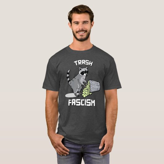 Schattigee retro wasbeer - afval fascisme t-shirt (Voorkant volledig)