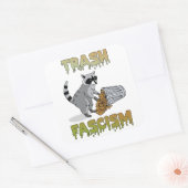 Schattigee retro wasbeer - afval fascisme vierkante sticker (Envelop)