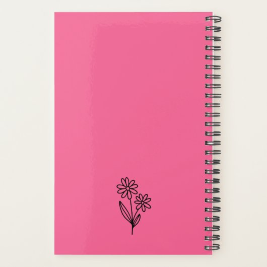 Schattigee Retro Wildflower Boho Teacher Planner (Achterkant)