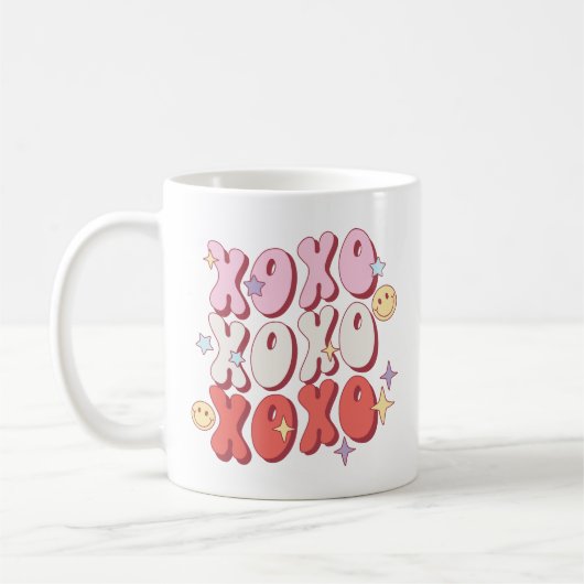 Schattigee Retro XOXO Valentijnsdag Koffie Mok (Links)