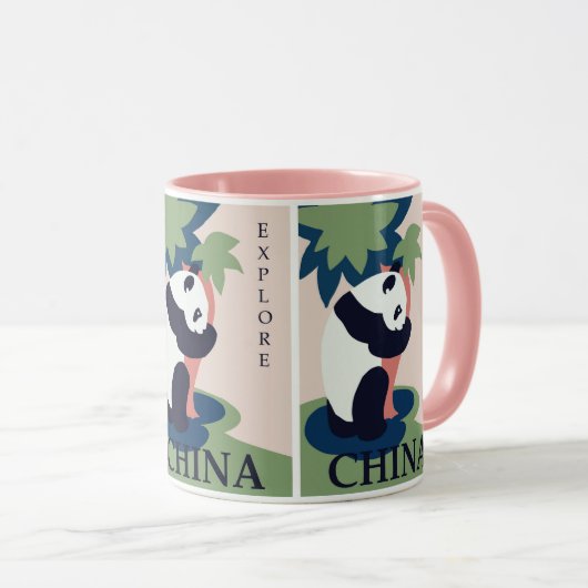 Schattigee reuzenpanda-Beer: reizen naar China Mok (Voorkant rechts)