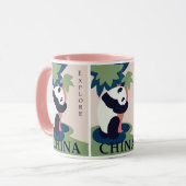 Schattigee reuzenpanda-Beer: reizen naar China Mok (Voorkant links)