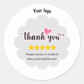 Schattigee Review het zoals het is Dank u zakelijk Ronde Sticker (Voorkant)