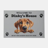 Schattigee Rhodesian Ridgeback Hondenfoto Deurmat (Voorkant)