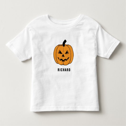 Schattigee RICHARD Pumpkin Oranje Halloween Naam Kinder Shirts (Voorkant)