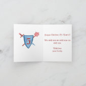 Schattigee Ridder Jongen Verjaardag Gepersonalisee Feestdagen Kaart (Binnen)