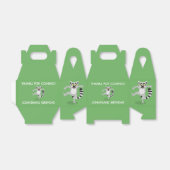 Schattigee ringstaart lemur gepersonaliseerde cart bedankdoosjes (Uitgevouwen)