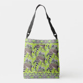 Schattigee ringstaartlemuren in een groen bos crossbody tas (Achterkant)