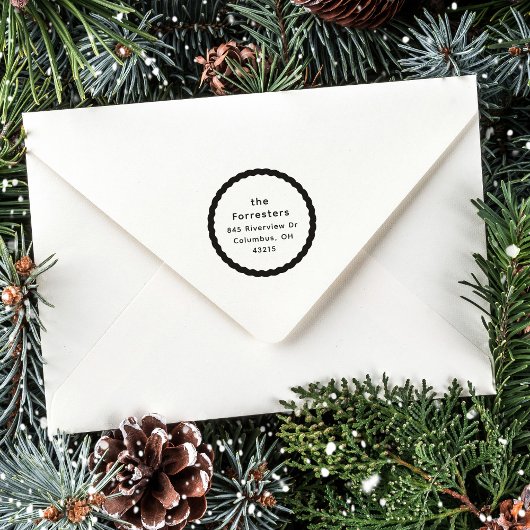 Schattigee Ripple Edge met eenvoudig retouradres Rubberstempel