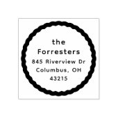 Schattigee Ripple Edge met eenvoudig retouradres Rubberstempel (Afrduk)