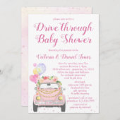 Schattigee rit door Baby shower Kaart (Voorkant / Achterkant)