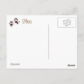 Schattigee River Otter, Dier en sporen, Natue Briefkaart (Achterkant)