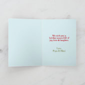 Schattigee Robin in Santa Hat Kleinzoon Kinder Ker Kaart (Binnen)